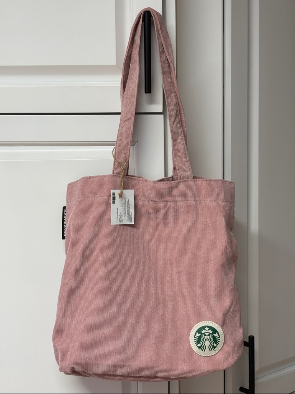 STARBUCKS Thailand Exclusive Pink Corduroy Tote Bag